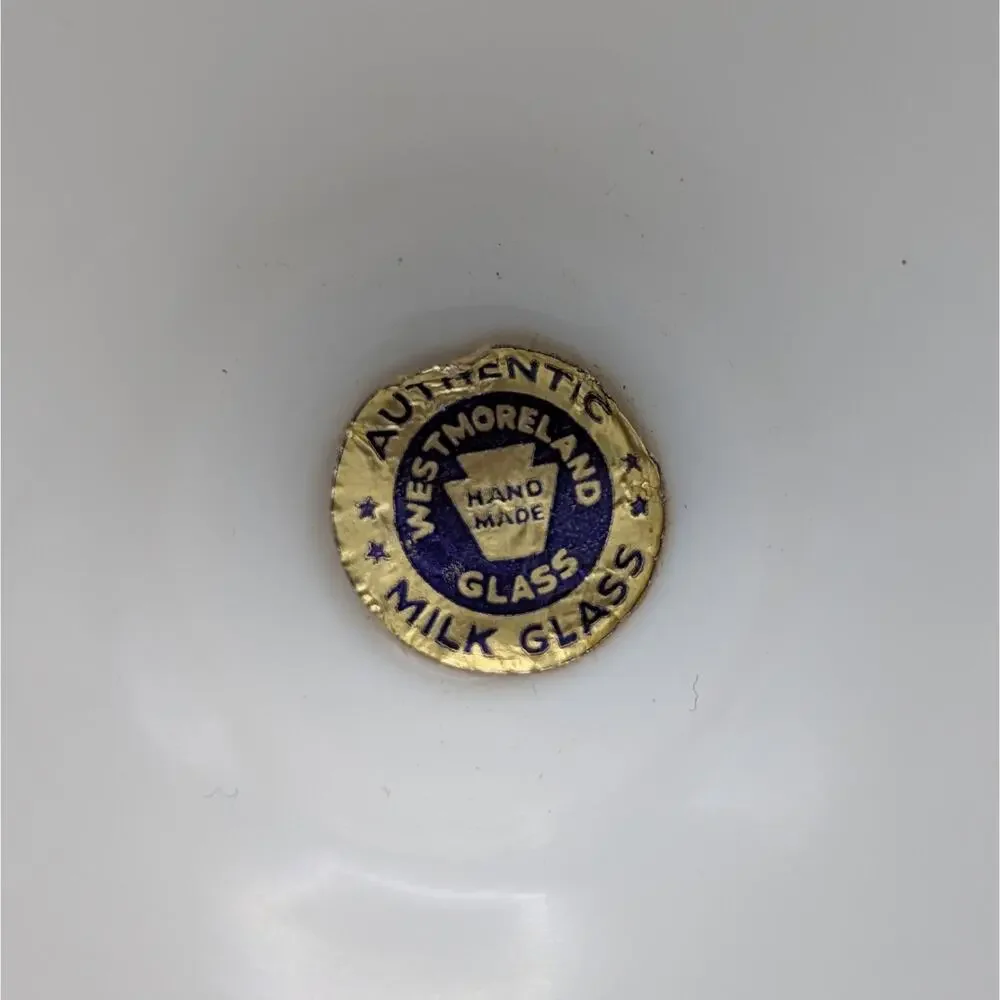 Westmoreland Paneled Grape Milk Glass Lidded Jar Candy Dish Lace Edge